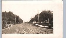 RESIDENCE STREET hancock wi real photo postcard rppc wisconsin dirt road history picture