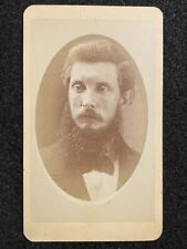 Greenville Illinois IL Handsome Man With Beard Antique CDV Photo picture