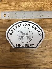 Battalion Chief Fire Dept Black 3M  Firefighter / Rescue Helmet Shield Decal B-7 picture