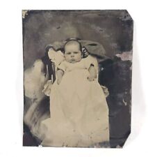 Tintype Photograph Baby w/ Hidden Mother Victorian – Hand Showing Unusual picture