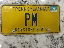 VTG Pennsylvania Vanity Personalized PM License Plate Expired 1993 picture