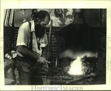 1984 Press Photo Blacksmithing Demonstration, World's Fair, New Orleans picture