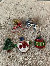 Lot Of 5 miscellaneous Christmas Ornaments picture