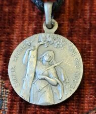 St. Alena Vintage & New Sterling Medal Catholic France Patron Of Eye Troubles picture