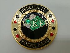 The UNBEATABLE POKER HAND Casino Poker Chip Coin Card Guard Protector picture