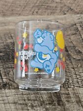 Rare Vintage 1985 Bedtime Care Bear Cartoon Glass Drinking Collector Cup 3” picture