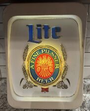 Vintage Miller Lite Beer Light Up Sign  Early 1970’s Good Working Condition picture