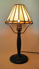 Arts & Crafts Handel Mission Antique Boudoir Lamp Stain Glass Leaded Shade 1910 picture
