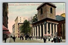 Boston MA-Massachusetts, King's Chapel, Tremont St., c1908, Vintage Postcard picture