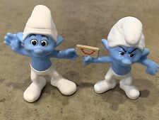 Smurfs Figurine Toy 2011 CRAZY GROUCHY Action Figure McDonalds Happy Meal 3” picture
