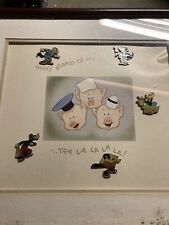 Disney Gallery Three Little Pigs 70th Anniversary Framed Pin Set LE 3600 picture