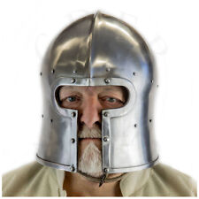 Medieval T-Face Barbute Helmet 14 Gauge Steel 15th C, Battle Ready - GDFB Size L picture