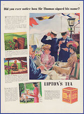 Vintage 1938 LIPTON'S Tea Ephemera 30's Print Ad picture
