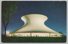 Space~McDonnell Planetarium At Night~Forest Park St Louis MO~Vintage Postcard picture