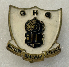 GHQ Military Railway Service Crest DI/DUI Pinback German Made picture