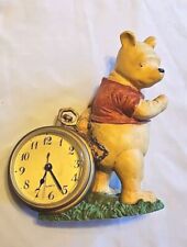 Vintage Disney Charpente Classic Pooh Hand Painted Clock 7.5