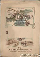 ca1900 Original Art For Cover Of Oak Leaves A Magazine of Fairoaks, California picture