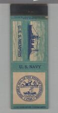 Matchbook Cover - Navy Ship USS Memphis CL-13 picture