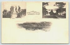 Old Fort Knox Maine Vignettes~Penobscot River~In War~In Peace~Panorama~c1905 B&W picture