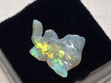 All Natural Solid Australian Carved Crystal Opal, green fire, 4.65 carats picture