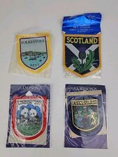 Vintage Lot of NEW Travel Tourism Shield Shaped Patches Souvenirs Europe Sampson picture