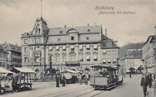 Postcard Heidelberg Germany Downtown Pre WWII Trolley Police Vtg Postcard S4 picture