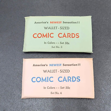 Vintage Adult Novelty Comic Cards Wallet Sized Set 3 and Set 4 SEALED picture