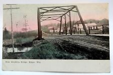 Vintage Postcard - Brooklyn Bridge, Edgar, Wisconsin, Postmarked 1909 picture