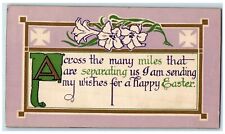 1913 Easter Lily Flowers Davis Arts Crafts Chicago Illinois IL Antique Postcard picture
