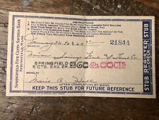 1946 Springfield Five Cents Savings Bank Receipt Stub picture