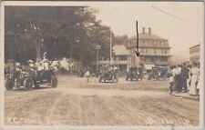 Field Day Bristol New Hampshire Old Cars Parade Dirt Road 1911 RPPC Postcard picture