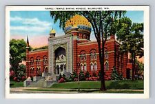 Milwaukee WI-Wisconsin, Tripoli Temple Shrine Mosque, Vintage c1935 Postcard picture