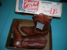 TONY LAMA BOOTS  11 1/2B western cowboy BOOTS  new in box BROWN picture