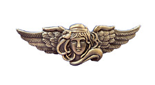 Hallmark PIN Vintage GUARDIAN ANGEL Art Nouveau Style '90s Bronzed PEWTER Brooch picture