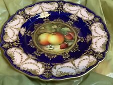 VTG Royal Worcester Fruit Cabinet Plate, Artist Signed R. Sebright 9” ds17 picture