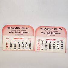 Vintage Virden Illinois Tri-County Oil Co Christmas Giveaway Calendars picture