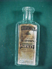 Vintage Bottle With Label Abner Royce's Flavors Extract Parsley, Cleveland Ohio picture