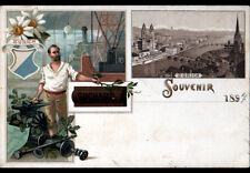 ZURICH (SWITZERLAND) BLACKSMITH AT THE TRAIN FACTORY / CHOCOLATE SUCHARD illustrated in 1897 picture