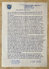 RARE GRAF ZEPPELIN (HELMSMAN) OSKAR FINK AUTOGRAPHED TYPED LETTER MAY 6, 1977 picture