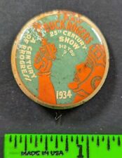 Vintage 1934 Buck Rogers Show Pinback Pin (Rust Around Rim) picture