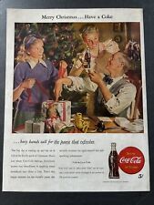 1946 COCA COLA MERRY CHRISTMAS HAVE A COKE VINTAGE PRINT AD picture