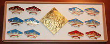 CCCP ORIGINAL PINS SOVIET PERIOD SHIPS OF THE NORTHERN ROUTE COLLECTION IN BOX picture