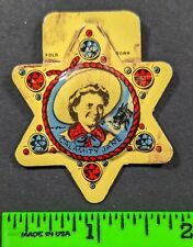 Vintage 1948 Calamity Jane Western Cowgirl Raisin Bran Cereal Pin picture