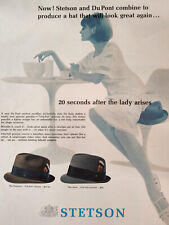 1967 Esquire Ad 20 Seconds after Lady Arises STETSON HAT Will Look Great Again picture