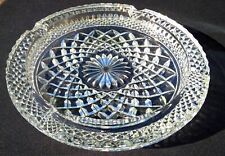 Vtg Large Pressed Pattern Glass 4 Slot Cigar Ashtray crystal clear Excellent picture