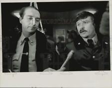 1985 Press Photo James Trudeau and Sgt. Henry Gagnon of the Ware, MA Police. picture