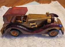 VTG Handcrafted Lacquered All Wood Classic Antique-style Car picture