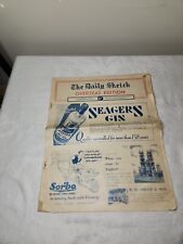 Vintage 1944 WWII Daily Sketch Overseas Edition April Canada Newfoundland picture
