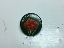 VTG Mothers Day  Carnation Celluloid Pinback Button 1920's picture
