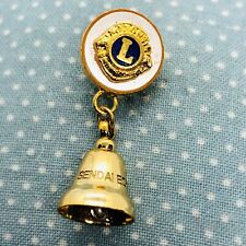 Vtg Lions Club International Japan Lapel Pin Tie Tac w/ Sendai Echo Bell picture